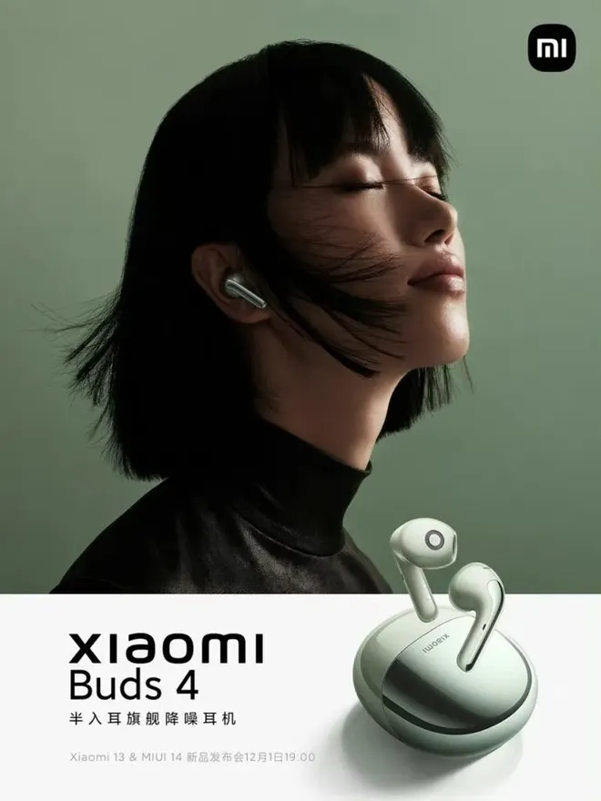 Teaser confirma design do Xiaomi Buds 4, fone de ouvido sem pontas de silicone (Imagem: Reprodução/Xiaomi)