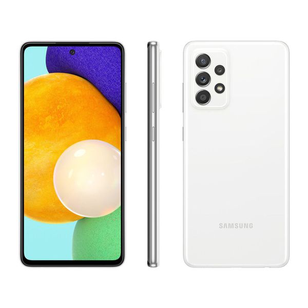 Smartphone Samsung Galaxy A52 128GB Branco 4G - 6GB RAM Tela 6,5” Câm. Quádrupla + Selfie 32MP - Galaxy A52 [APP + CUPOM]
