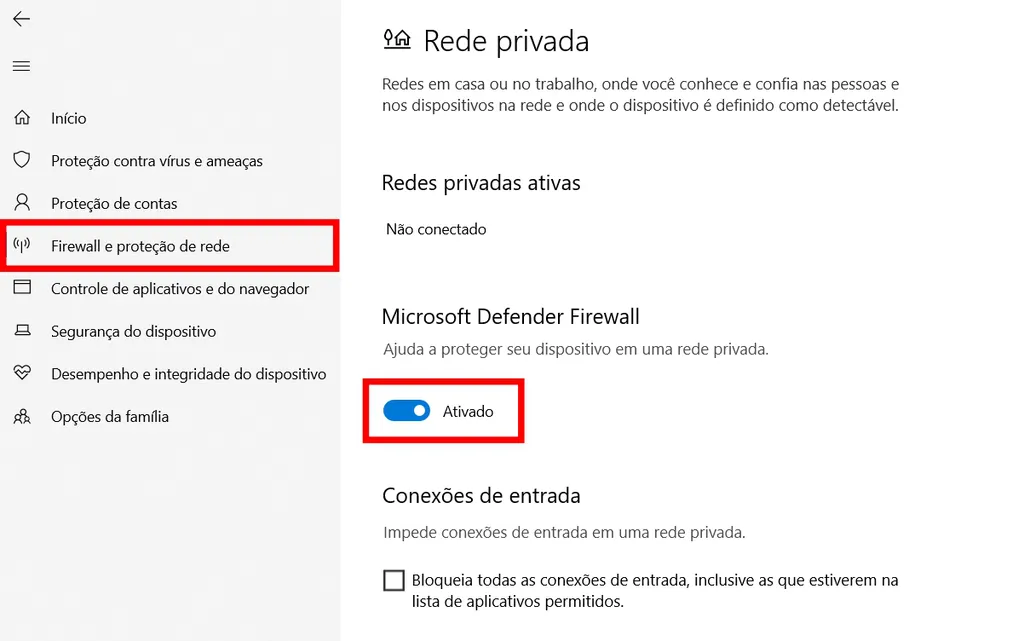 Como ativar novamente o Windows Defender (Captura de tela: Caio Carvalho)