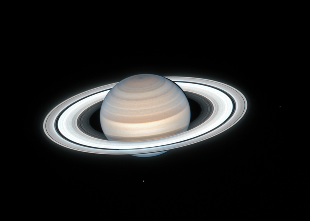 O senhor dos anéis, Saturno, registrado pela sonda Cassini (Imagem: Reprodução/NASA, ESA, A. Simon, M.H. Wong, OPAL Team)