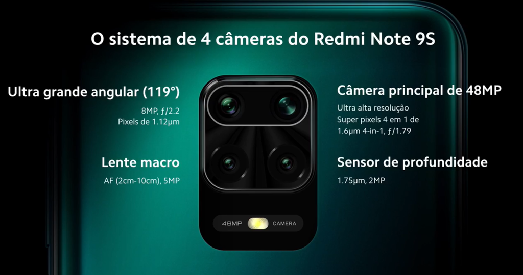 Câmeras do Redmi Note 9S são excelentes para categoria (Foto: Reprodução/Xiaomi)