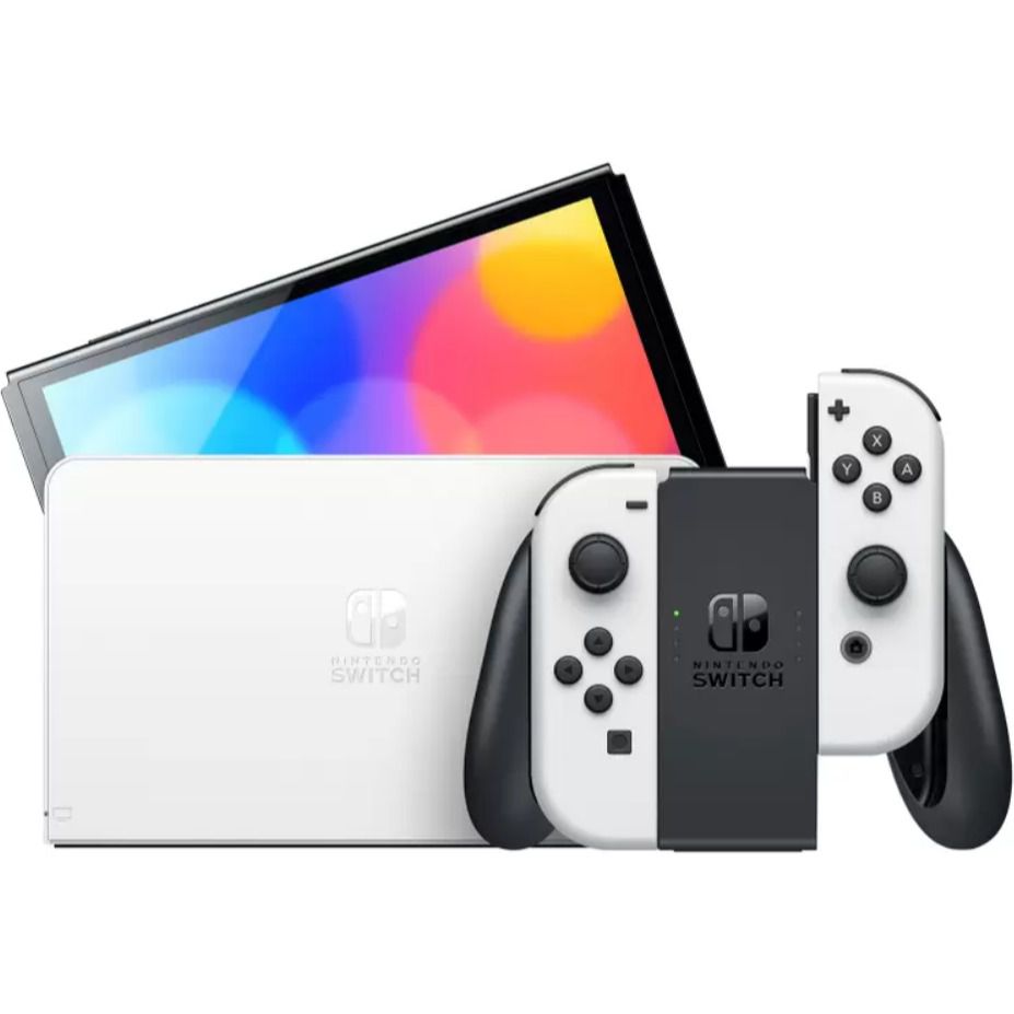 Nintendo Switch OLED 64GB Branco - 1 Par de Controles Joy-Con 7.0” - Adoro  Promoção