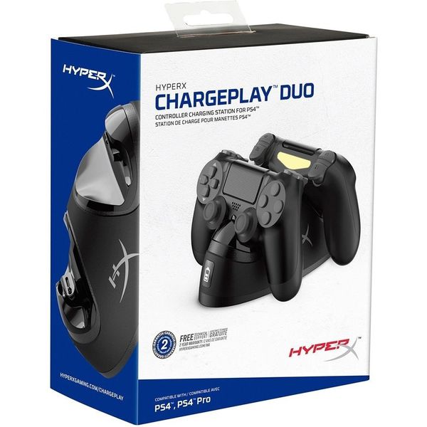 HyperX ChargePlay Duo - Carregador Duplo para Controle de PS4, HyperX, Preto/Cinza [PRIME DAY]
