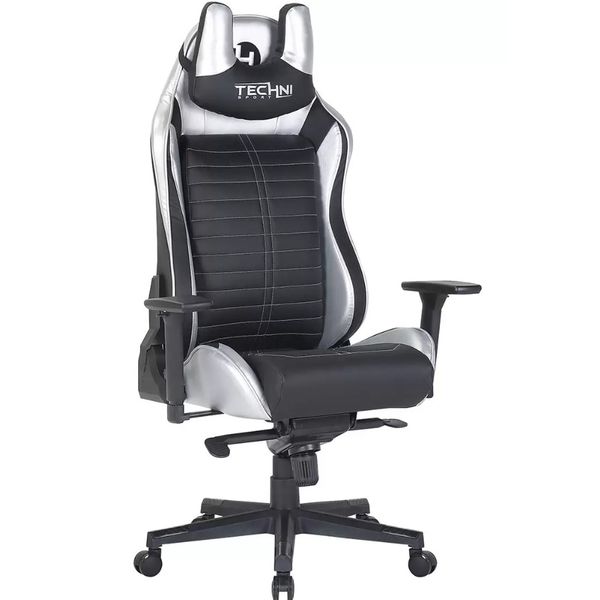 Cadeira Gamer Techni Sport Reclinável Giratória Preta e Prata TS62 ...