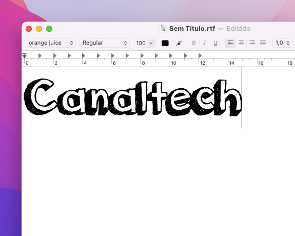 Teste a fonte baixada nos apps do seu Mac. Captura de tela: Lucas Wetten (Canaltech)