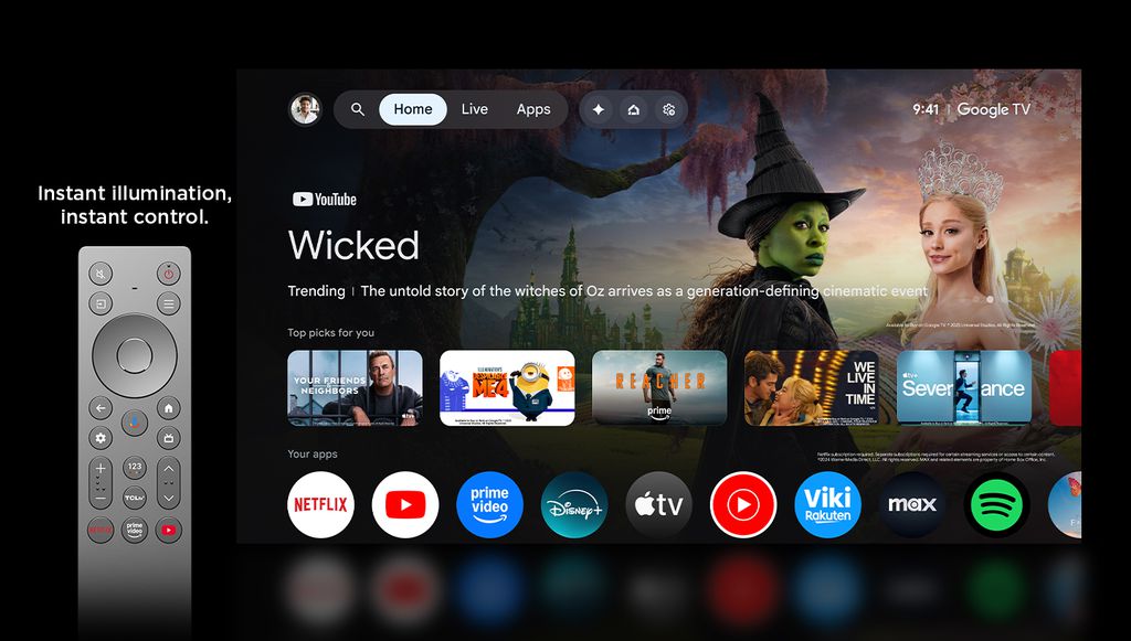 TCL QM9K com Gemini