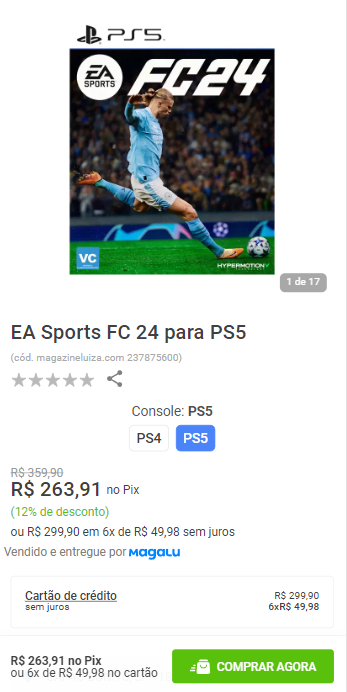 PS5 com EA Sports FC 24 incluso chega ao Brasil com desconto! Veja promoção