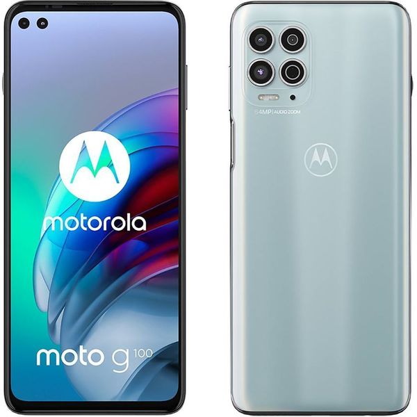 Smartphone Motorola Moto G100 256GB 5G Wi-Fi Tela 6.7'' Dual Chip 12GB RAM Câmera Tripla + Selfie 16MP + 8MP - Luminous Sky