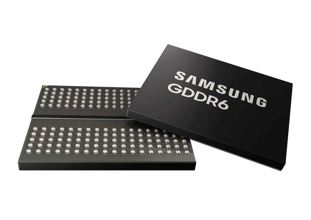 Nova DRAM GDDR6 da Samsung pode entregar velocidades 30% maiores que a geração anterior (Imagem: Divulgação/Samsung)