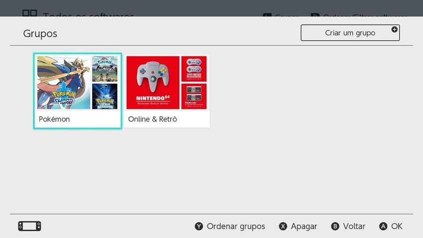 Grupos no Nintendo Switch