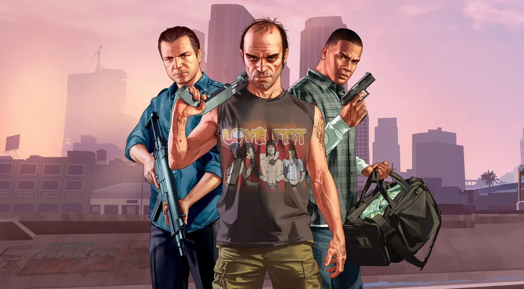 Trevor, Franklin e Michael foram um sucesso enorme em GTA V. (Imagem: Divulgação/Rockstar Games)