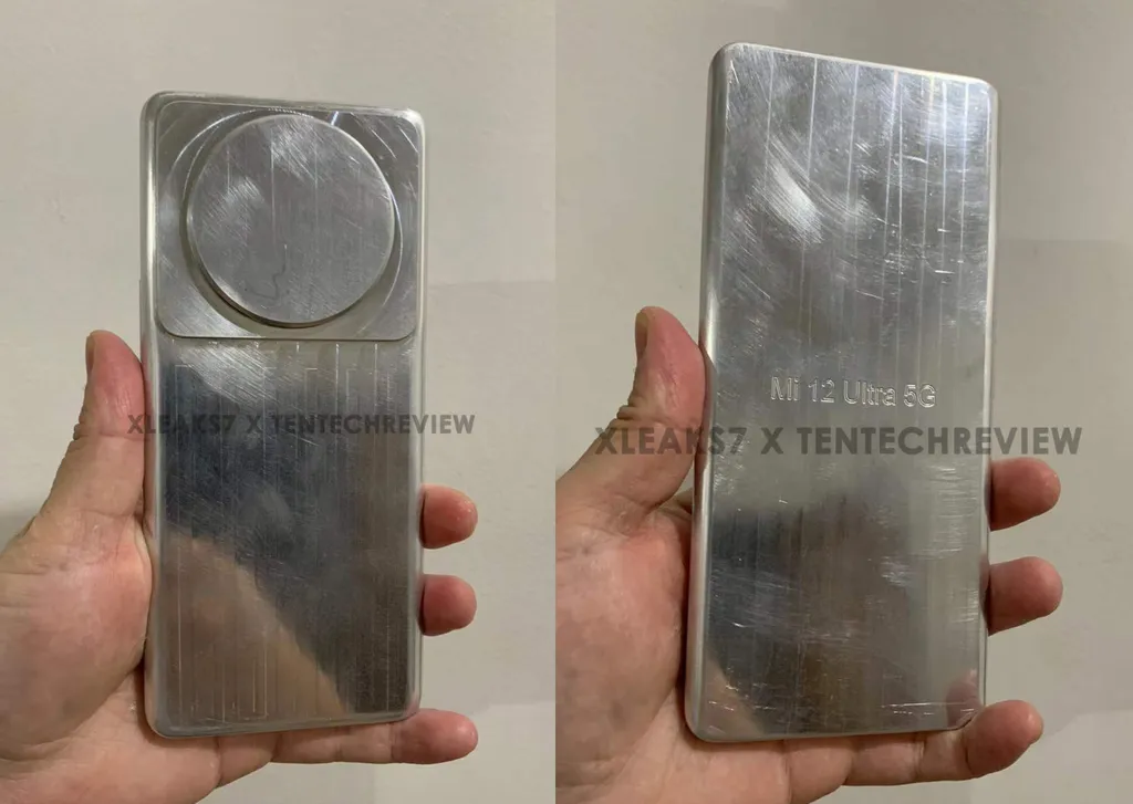 Molde 3D exibe design do Xiaomi 12 Ultra com enorme módulo de câmera traseiro (Imagem: Reprodução/TenTechReview)