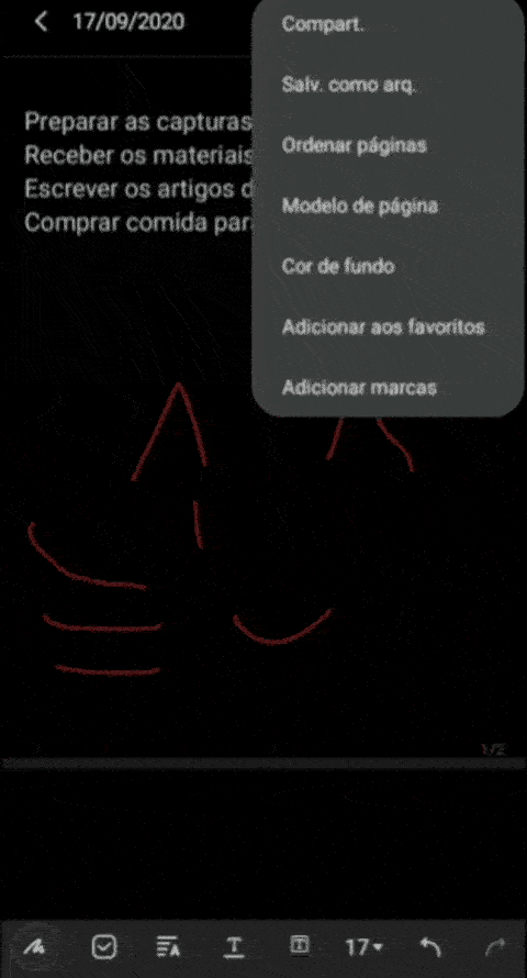 Selecione modelos de anotação para suas notas - (Captura: Canaltech/Felipe Freitas)