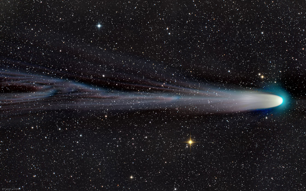 O cometa Leonard (Imagem: Reprodução/Rolando Ligustri (CARA Project, CAST) and Lukas Demetz)