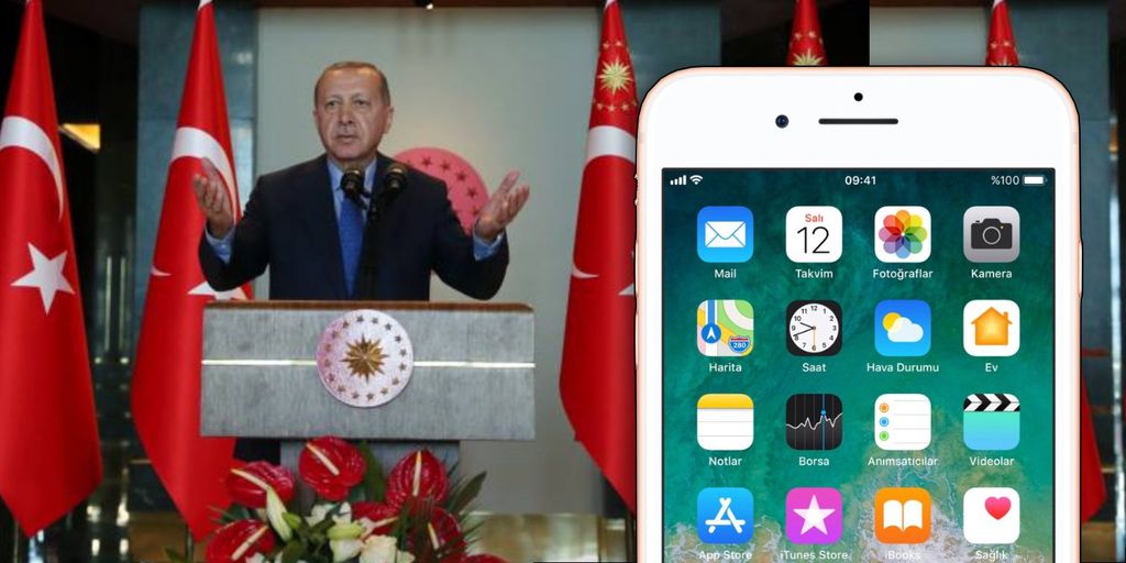 Erdogan pediu que seus cidadãos abandonassem os iPhones e comprassem de concorrentes não-estadunidenses (Imagem: 9to5mac)
