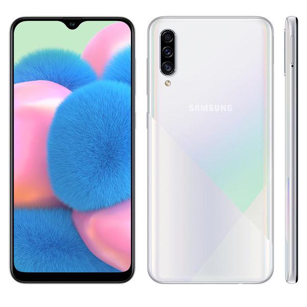 Smartphone Samsung Galaxy A30s Branco 64GB, 4GB RAM, Tela Infinita de 6.4", Câmera Traseira Tripla, Leitor Digital na Tela, Android 9.0 e TV Digital [CUPOM+BOLETO]