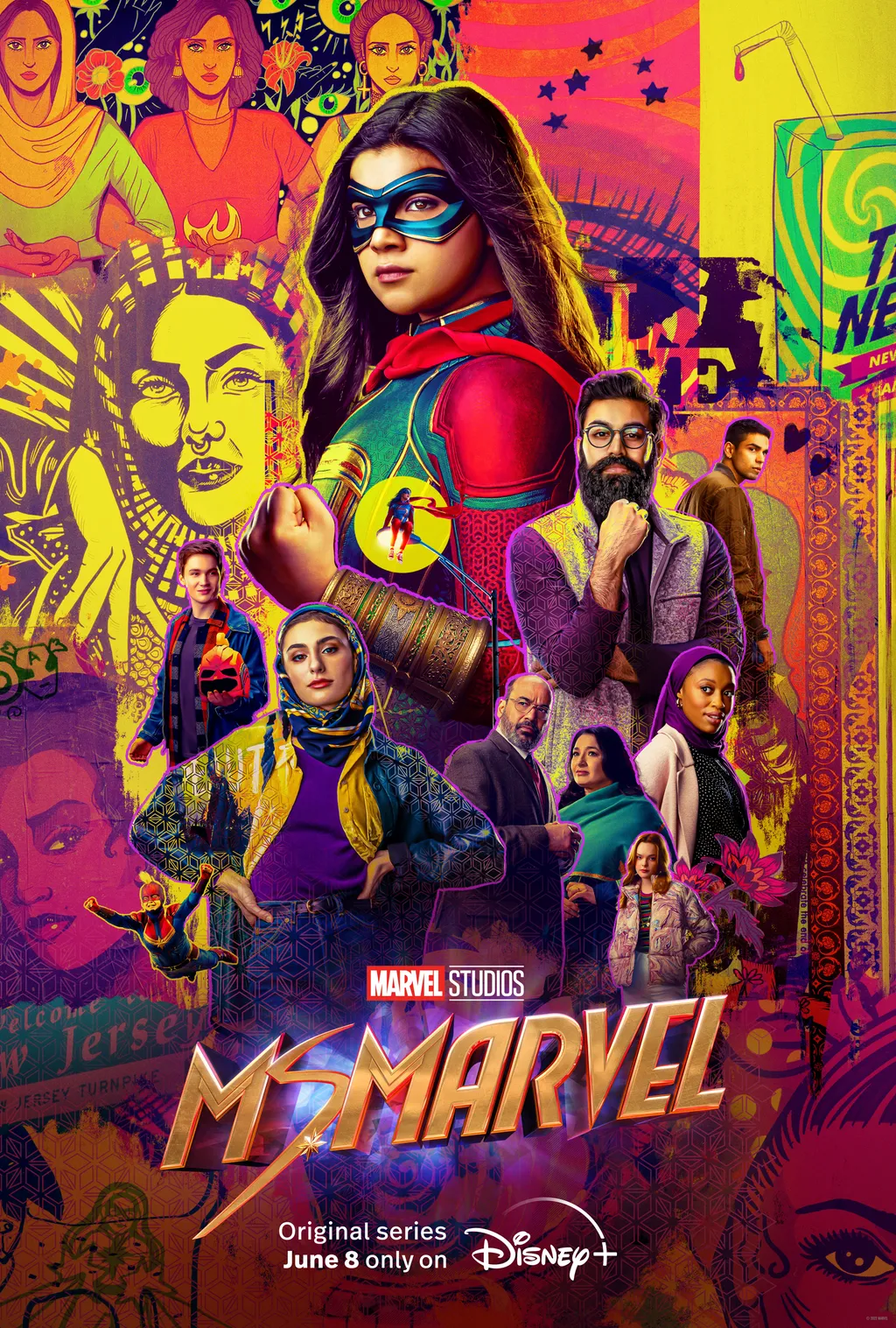 Novo pôster dá uma boa dimensão de como Ms. Marvel é uma série diferente daqueles que vimos até aqui (Imagem: Divulgação/Marvel Studios)