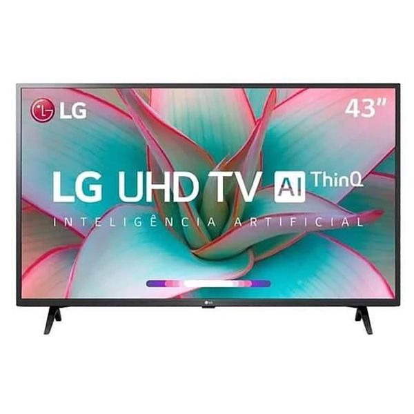 Smart TV LG 43 Polegadas 4K UHD 43UN731 HDR AI ThinQ Alexa Ceramic Black Bivolt [APP + CUPOM]