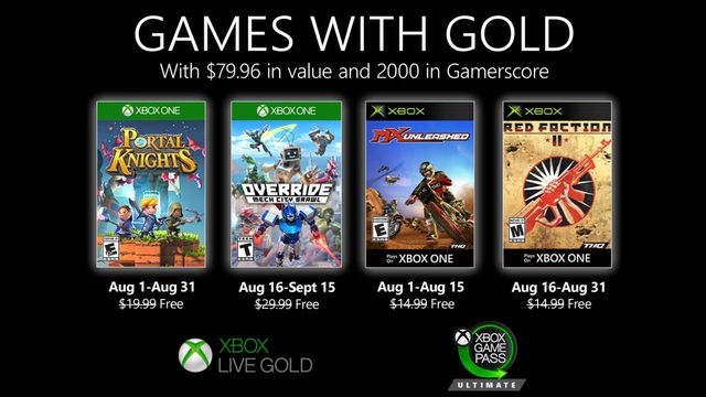 Games with Gold de agosto traz dois jogos do Xbox original; veja