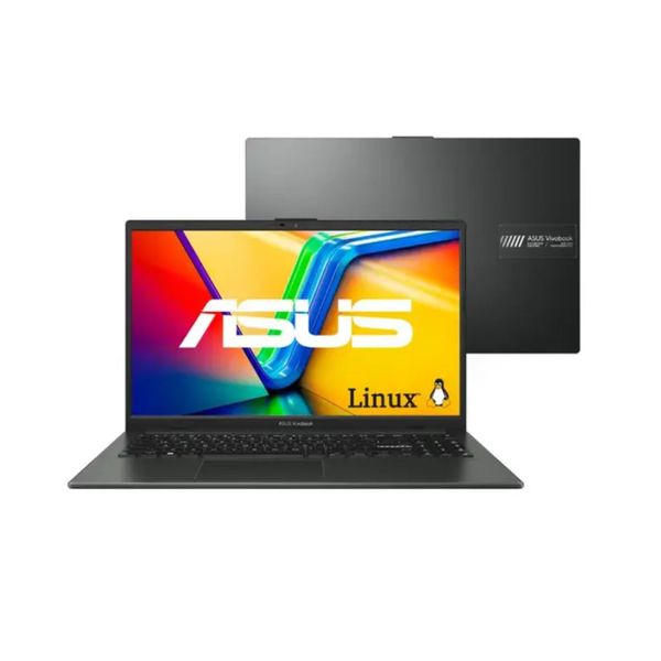 Notebook ASUS Vivobook Go 15, AMD Ryzen 5-7520U, 8 GB RAM, 1 TB SSD, Linux KeepOS, E1504FA | CUPOM + PIX