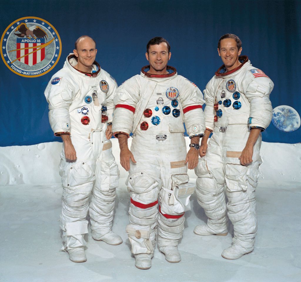 A tripulação da Apollo 16 (Imagem: Reprodução/NASA)