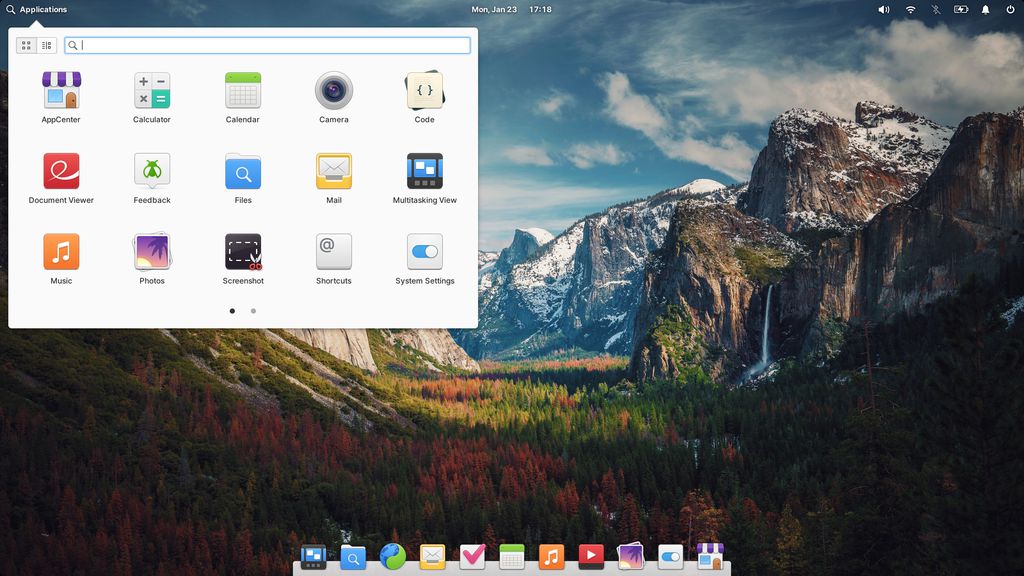 elementary OS possui interface que lembra o macOS (Imagem: Reprodução/elementary)