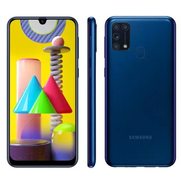 Smartphone Samsung Galaxy M31 128GB Azul 4G - 6GB RAM Tela 6,4” Câm. Quádrupla + Selfie 32MP [CUPOM]