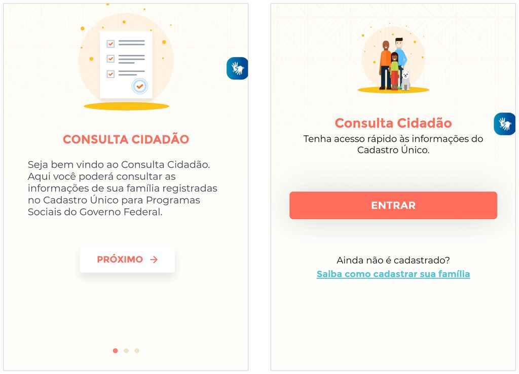 Aplicativo permite consultar seus dados cadastrais; CadÚnico é usado para inscrições no Auxílio Brasil (Captura de tela: André Magalhães)