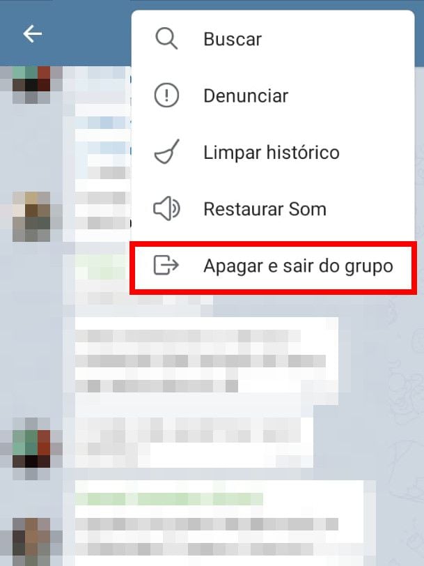 Como sair de um grupo no Telegram