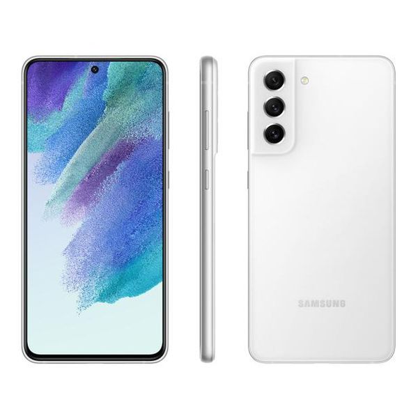 Smartphone Samsung Galaxy S21 FE 128GB Branco 5G - 6GB RAM Tela 6,4” Câm. Tripla + Selfie 32MP [CUPOM EXCLUSIVO]