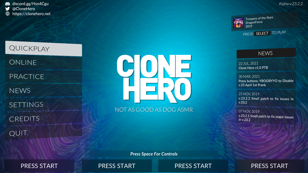 Enquanto a Activision não traz Guitar Hero de volta, é possível matar a saudade com Clone Hero (Captura de tela: Felipe Goldenboy/Canaltech)