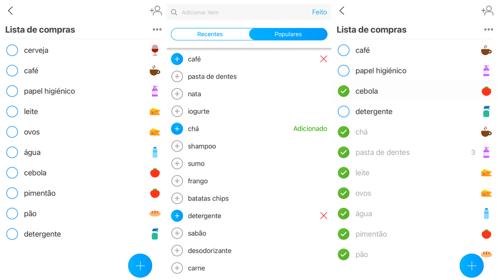 Você pode criar listas de compras com facilidade no "Listonic" (Captura: Canaltech/Felipe Freitas)