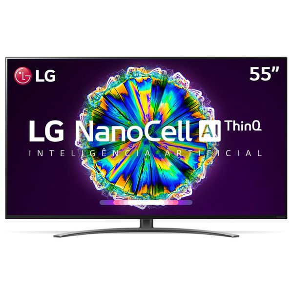 Smart TV LED 55" UHD 4K LG 55NANO86 NanoCell, IPS, Wi-Fi, Bluetooth, HDR, Inteligência Artificial ThinQ AI, Google Assistente, Alexa IOT, Smart Magic