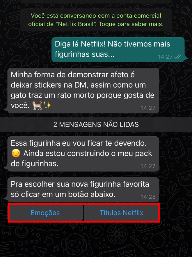 Saiba como pedir as figurinhas da Netflix pelo WhatsApp - TecMundo