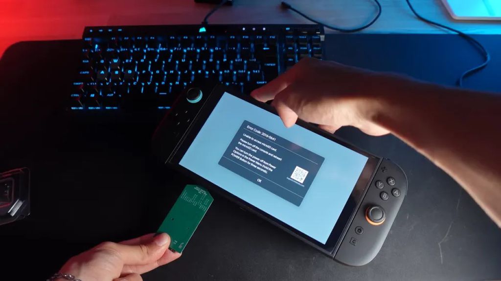 Imagem do Switch 2 com SSD