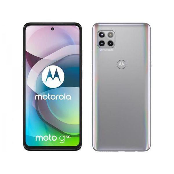 Smartphone Motorola Moto G 5G 128GB Prata Prisma - Octa-Core 6GB RAM 6,7” Câm. Tripla + Selfie 16MP