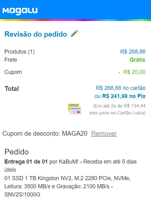 Imagem na descrição da promoção