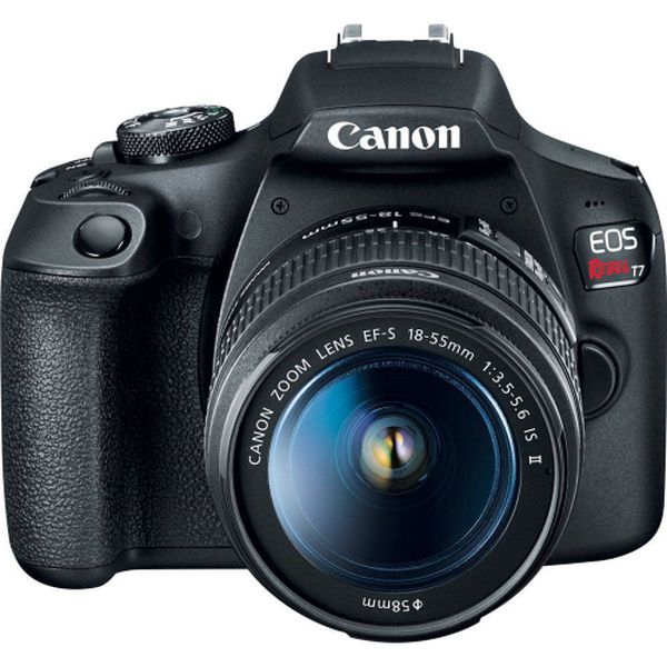 Câmera Digital Canon EOS Rebel T7 Dslr Com 24.1 Mp + Objetiva Canon EF-S 18-55mm f/3.5.-6.0 IS II [APP + CUPOM]