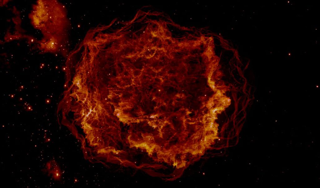Conceito artístico de uma nebulosa resultante de suma supernova (Imagem: Reprodução/Salvatore Orlando/INAF-Osservatorio Astronomico di Palermo)