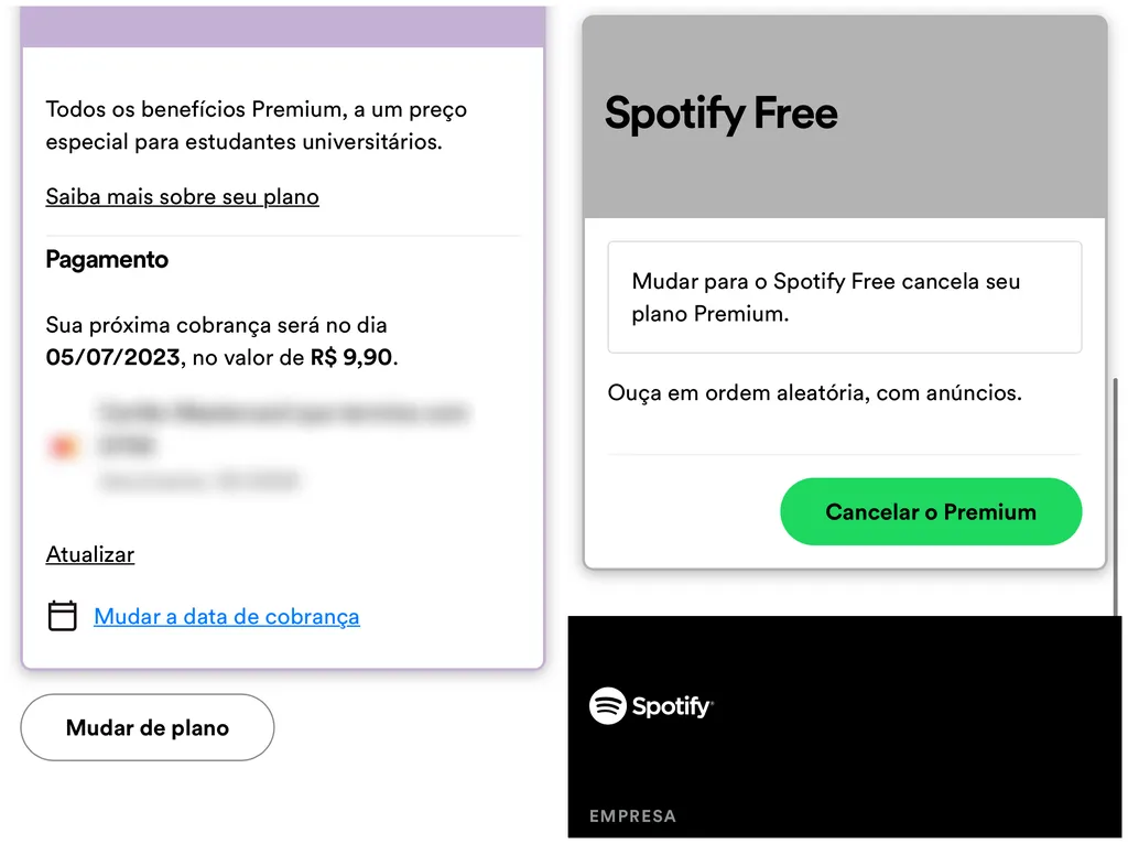 Cancele o plano do Spotify a qualquer momento (Imagem: Captura de tela/Thiago Furquim/Canaltech)