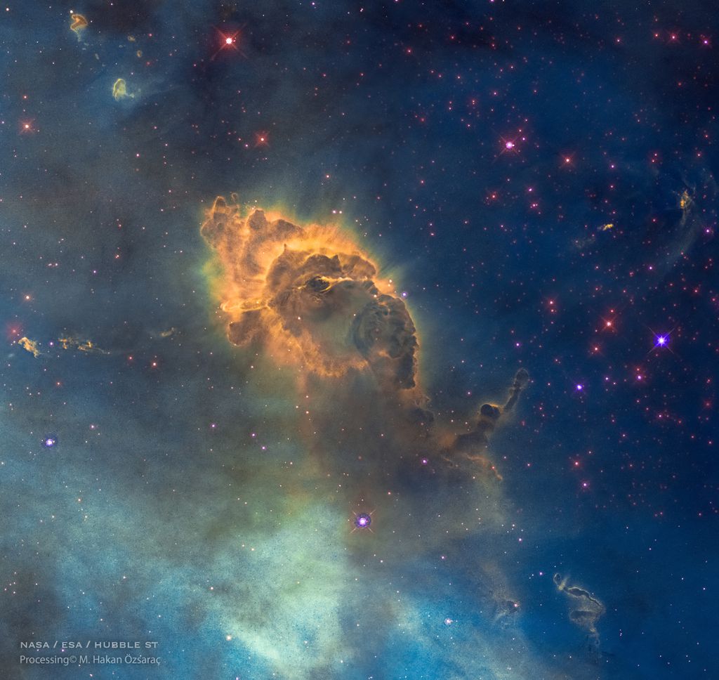 A nebulosa Carina, um berçário estelar (Imagem: Reprodução/NASA, ESA, Hubble/Mehmet Hakan Özsaraç)