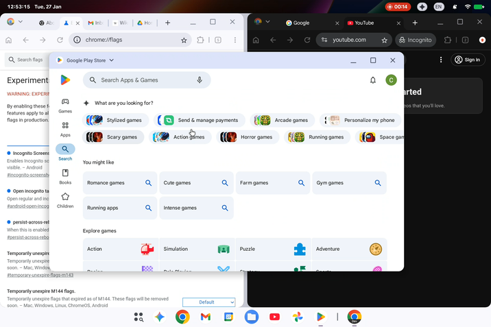 Capturas vazadas Aluminum OS