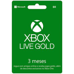 Microsoft Xbox Live Gold - 3 Meses - Cartão Físico