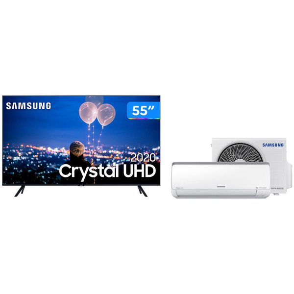 Smart TV Crystal UHD 4K LED 55” Samsung 55TU8000 - Wi-Fi Bluetooth + Ar-condicionado Split Inverter