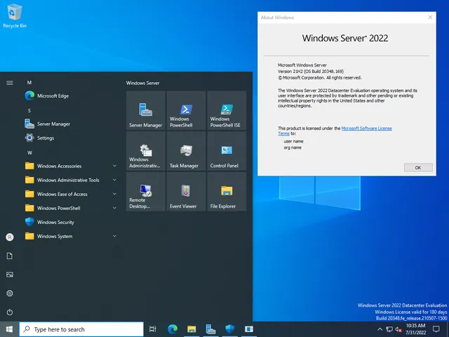 Visão geral do Windows Server 2022 (Imagem: Reprodução/Microsoft)