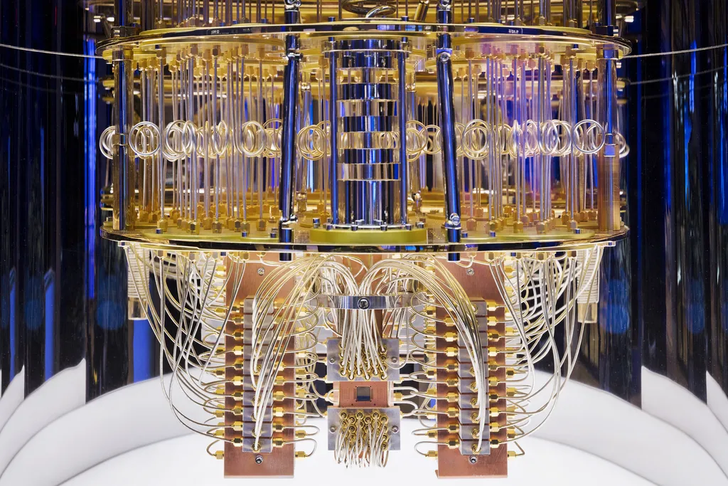 Imagine um computador quântico como esse, porém capaz de simular o universo inteiro (Imagem: Reprodução/IBM Research)