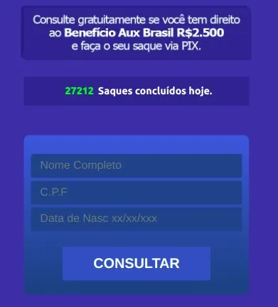 Não envie os dados e cheque o app oficial do Auxílio Brasil para saber se está tudo em ordem