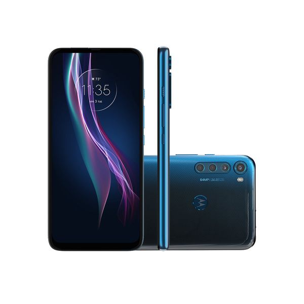 Smartphone Motorola One Fusion Plus 128GB Azul Indigo Tela 6.5" Câmera Quadrupla 64MP Selfie 16MP Android 10.0 [À VISTA]