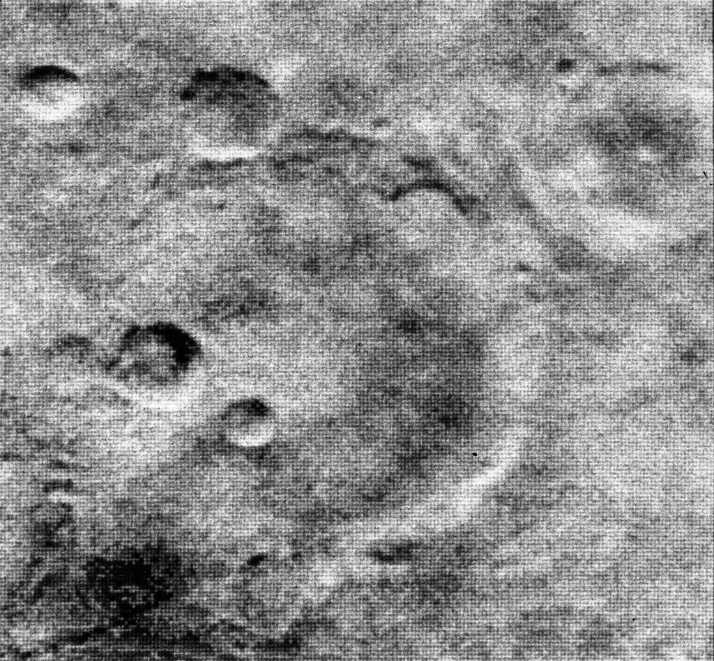 Registro da superfície marciana feito pela sonda Mariner 4 (Imagem: NASA)