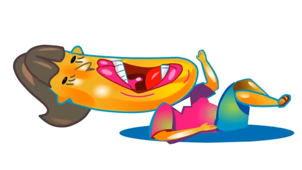 Wink do MSN - mulher deitada rindo
